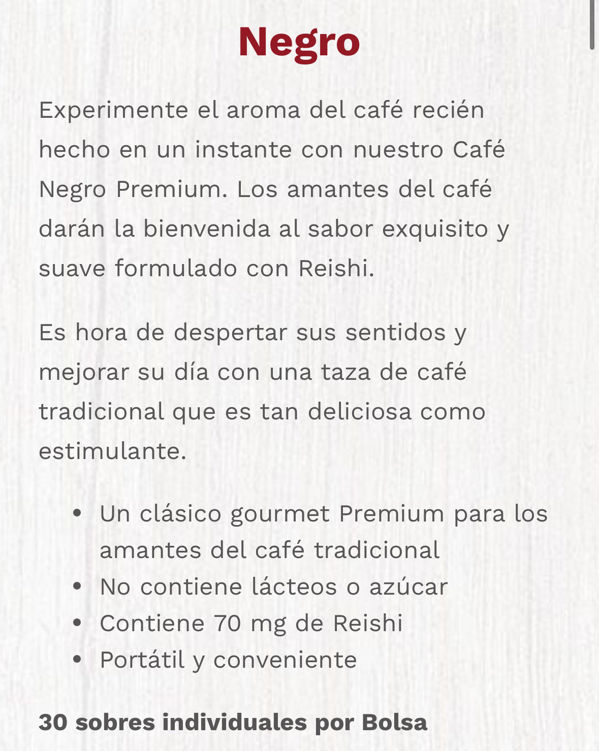 CAFÉ NEGRO